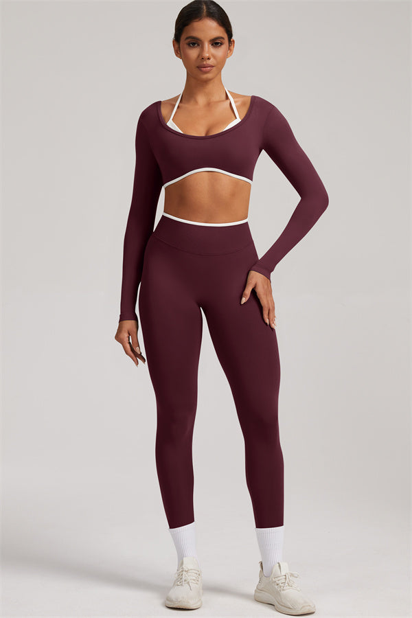 The Elevate Long Sleeve Crop top Leggings 2-Piece Set