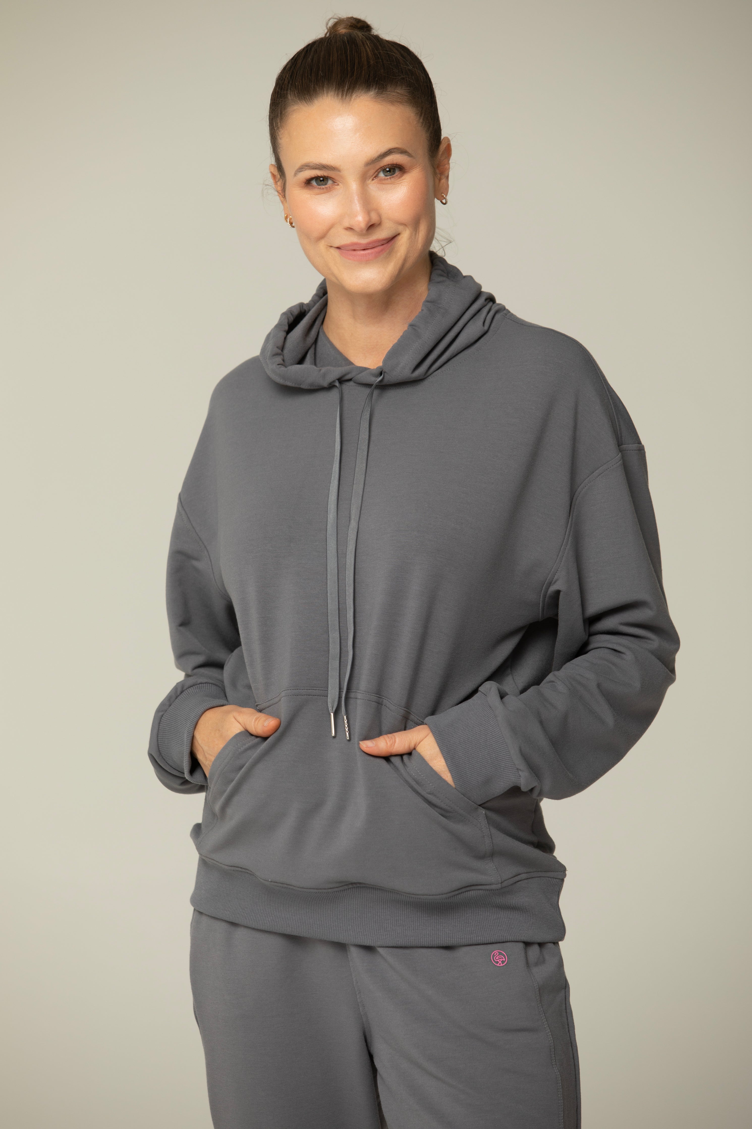 Luna Relaxed Fit Hoodie for Women – Soft Cotton Blend Athleisure Sweatshirt with Kangaroo Pocket