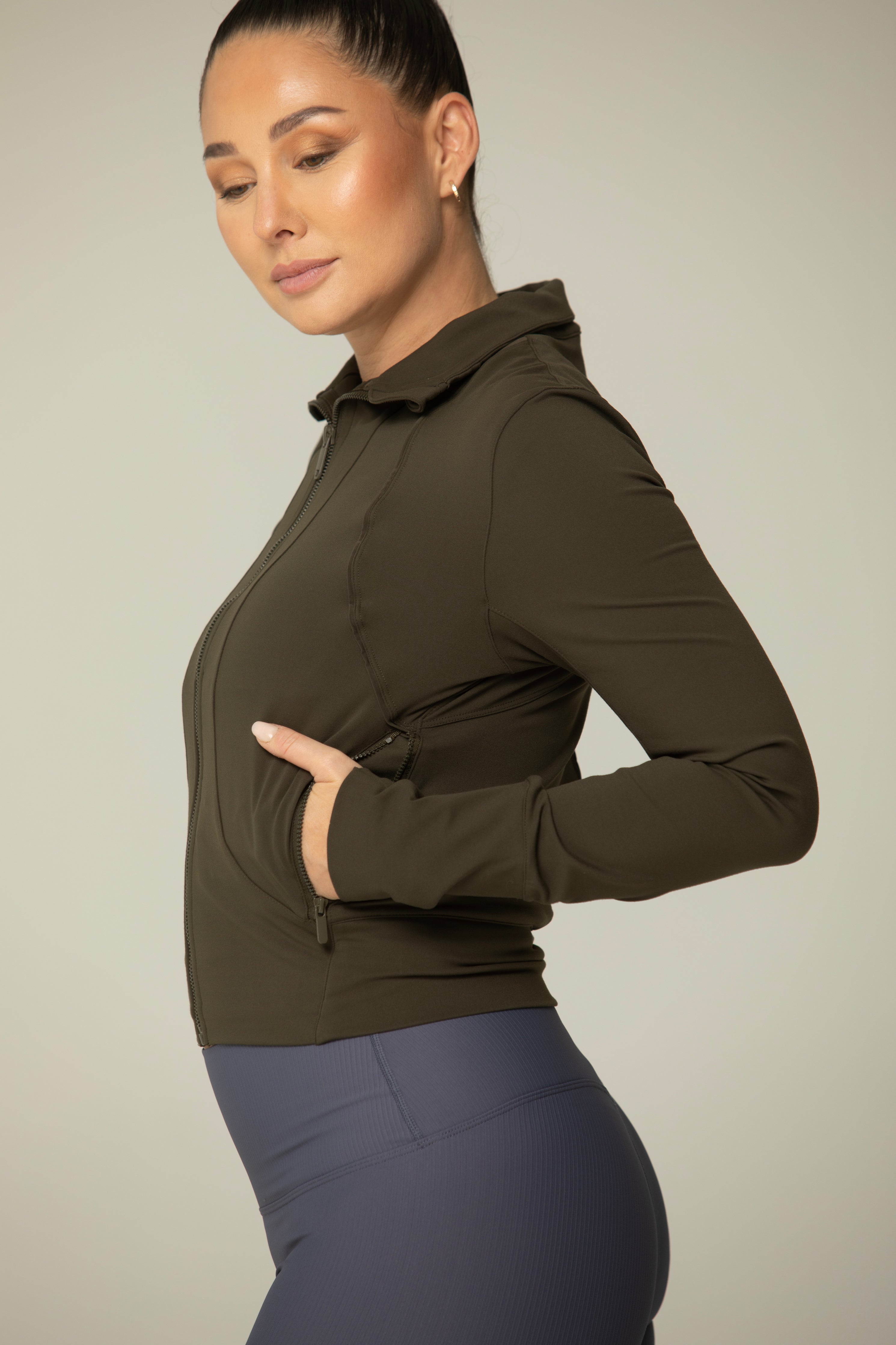 Hello Day High Noon Zip Up Crop Jacket