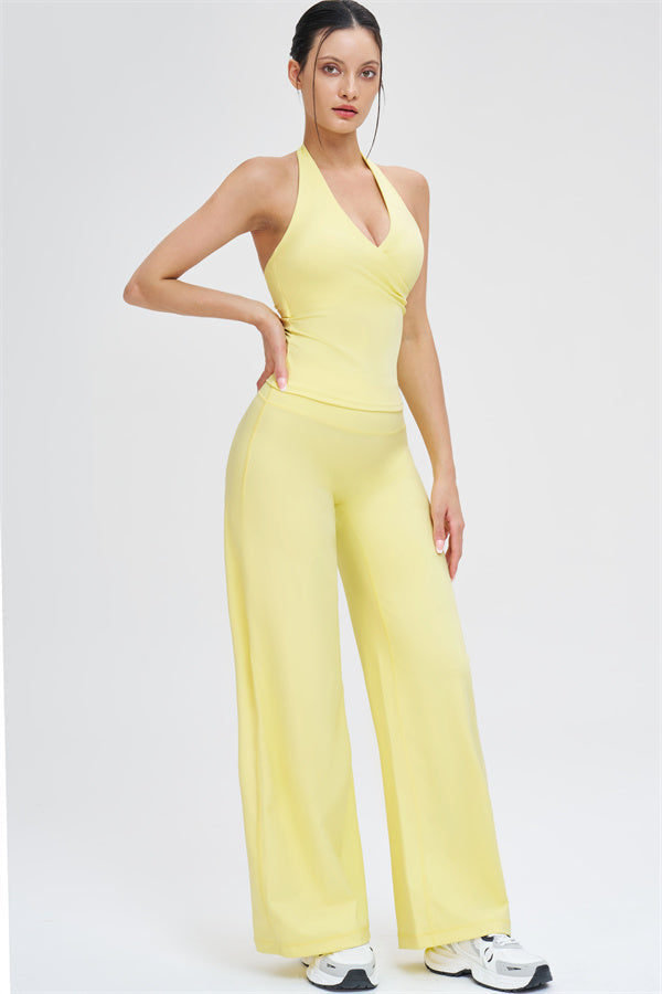 The Stride Crop Top Straight Leg Pants 2-Piece Set