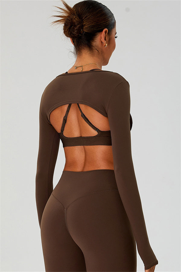 The Ember Sports Bra Crop Top Leggings 3-Piece Set