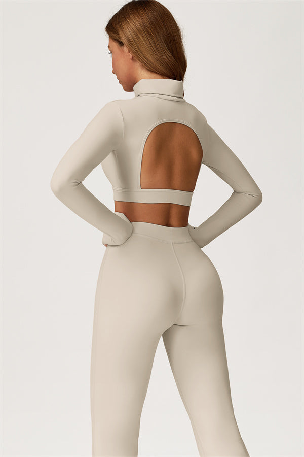 The Axis Crop Top Flared Leggings 2-Piece Set