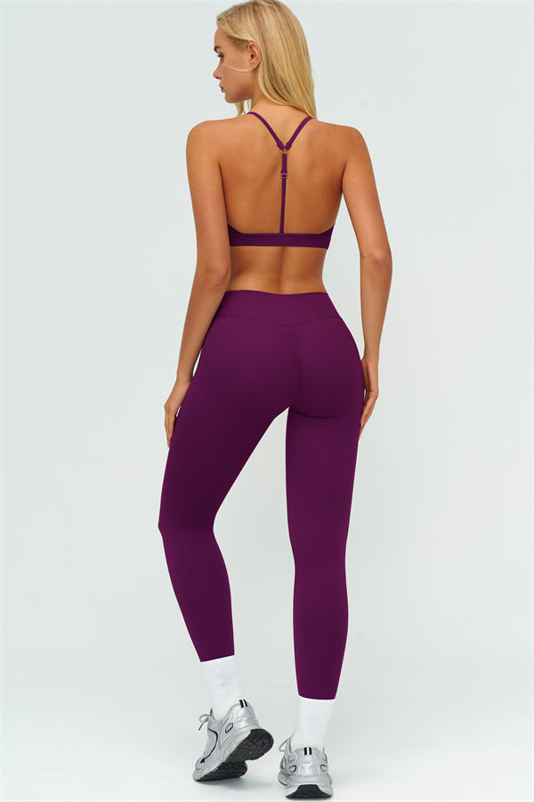 The Lushness Y-Back Sports Bra Leggings 2-Piece Set