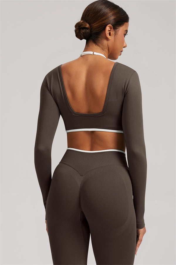 The Elevate Long Sleeve Crop top Leggings 2-Piece Set