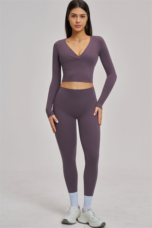 The Swoon Long Sleeve Crop top Leggings 2-Piece Set