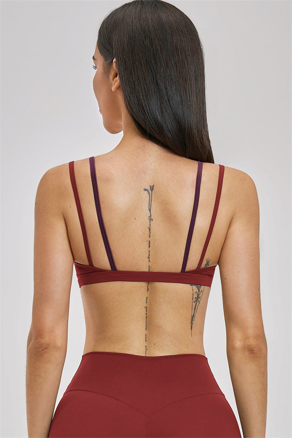 The Seraphine Layered V Sports Bra Leggings 2-Piece Set