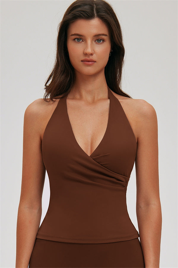 The Twirl Halter Tank Top Capri Leggings 2-Piece Set