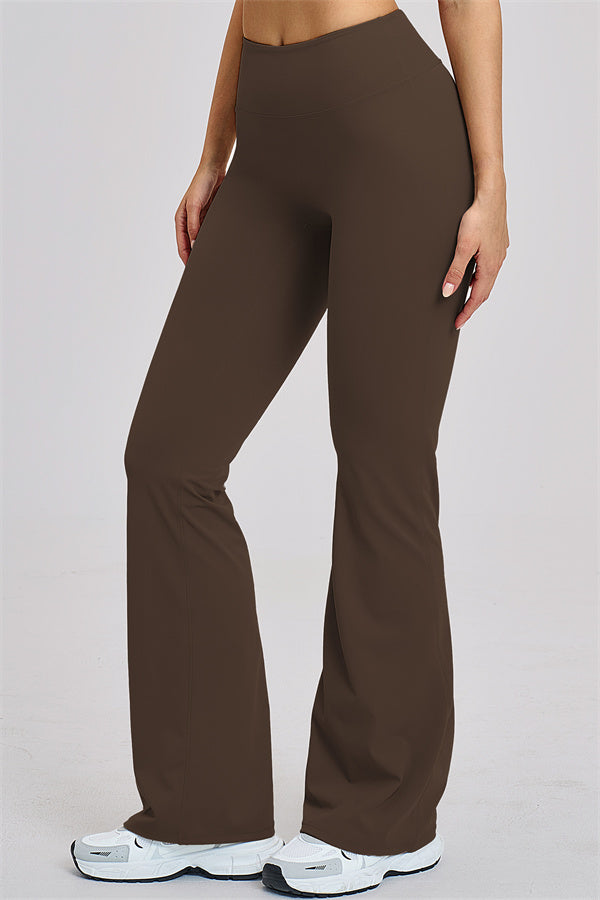 The Zestful Long Sleeve Crop Top Flared Leggings 2-Piece Set