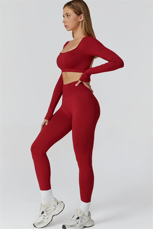The Reign Long Sleeve Crop Top Leggings 2-Piece Set