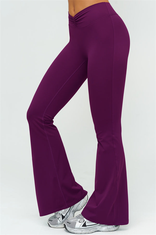 The Lushness V-Back Sports Bra Flared Leggings 2-Piece Set