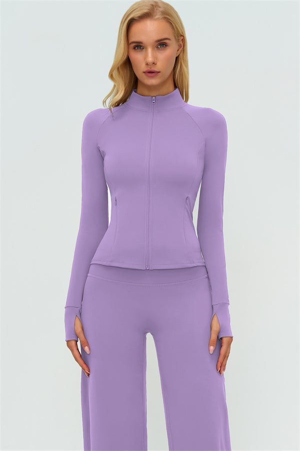 The Twirl Zip Jacket New Straight Leg Pants 2-Piece Set